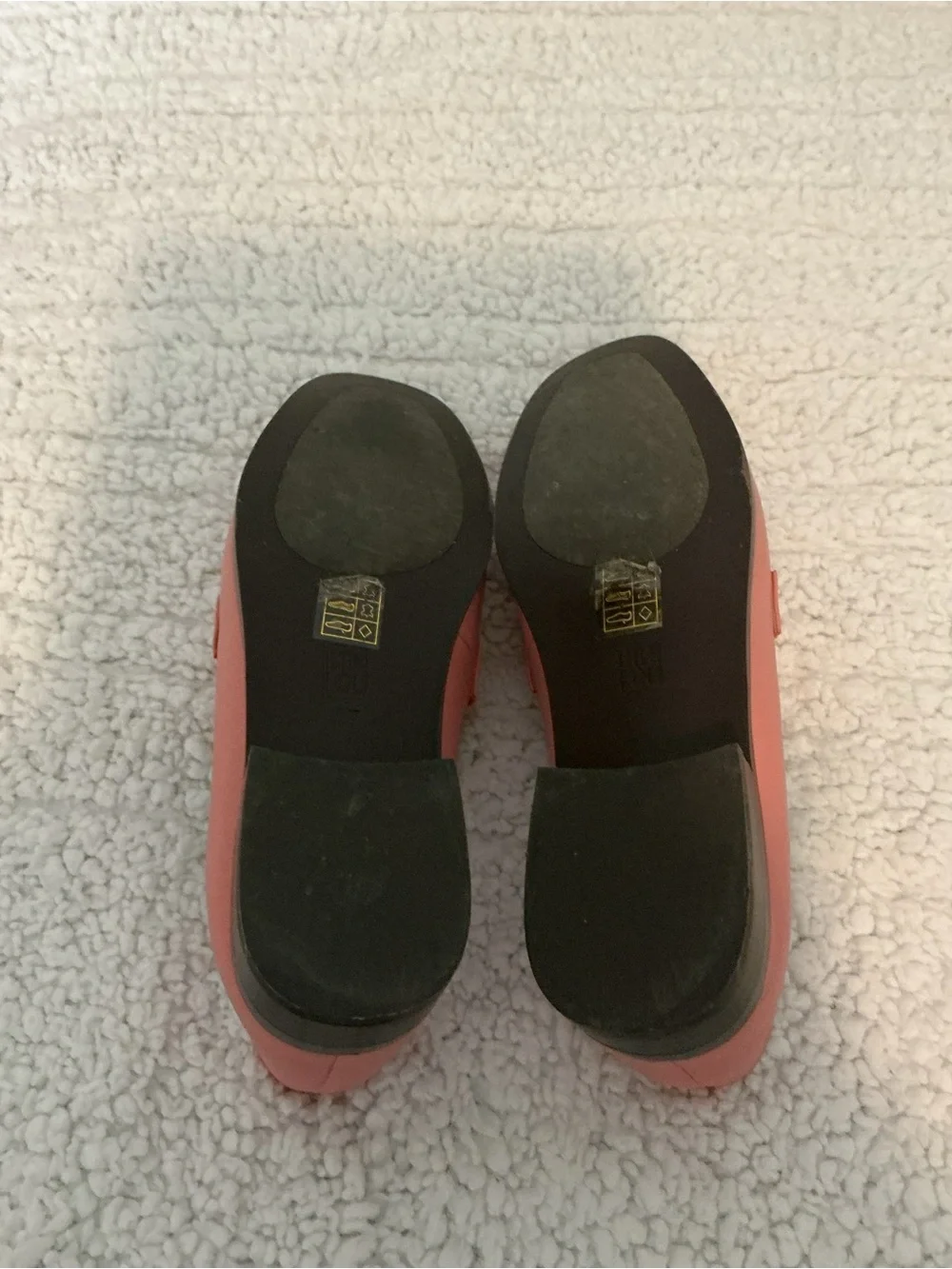 Bibi Lou Pink Leather Slip-On Loafers with Gold Bit